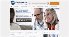 Desktop Screenshot of 0800fachanwalt.de